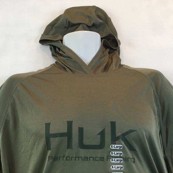 Huk Performance Fishing XL Hoodie NWT Green - Picture 1 of 8